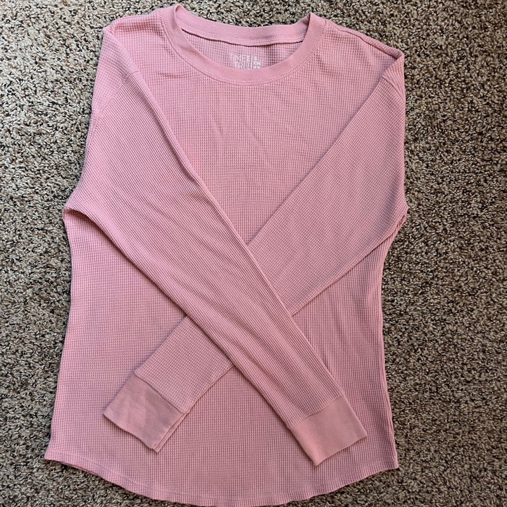 LONG SLEEVE PALE PINK TOP